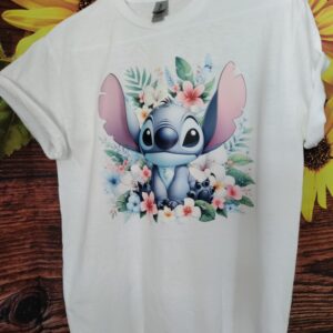 Stitch Floral blanca